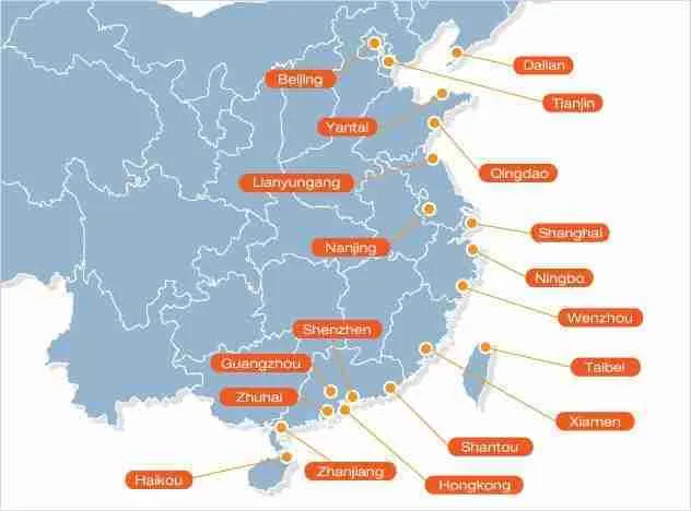 Figure 9 Sea Ports in China HSD Freight Forwarder